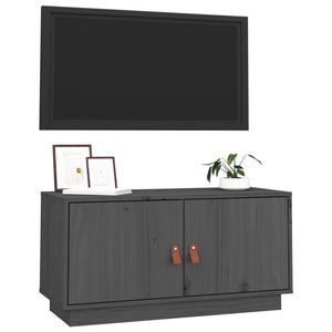 vidaXL TV-Schrank Grau 80x34x40 cm Massivholz Kiefer