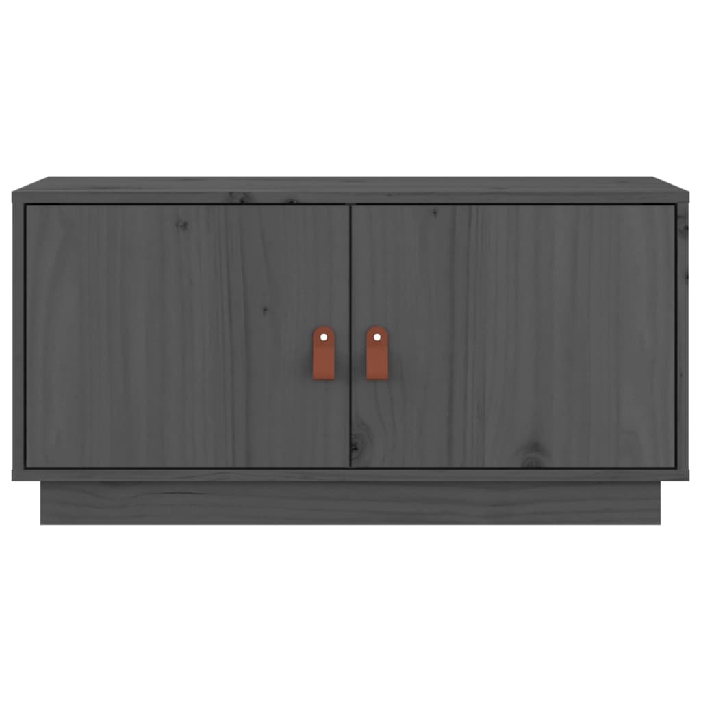 vidaXL TV-Schrank Grau 80x34x40 cm Massivholz Kiefer