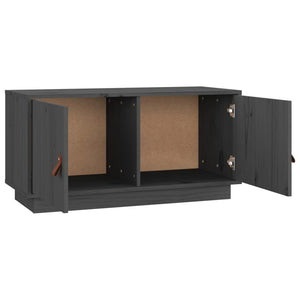 vidaXL TV-Schrank Grau 80x34x40 cm Massivholz Kiefer