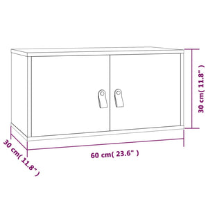 vidaXL Wandschränke 2 Stk. Schwarz 60x30x30 cm Massivholz Kiefer