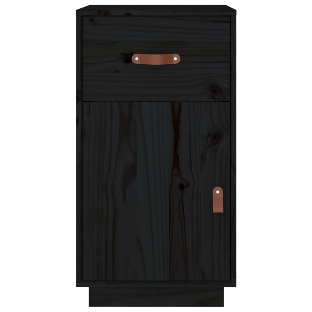 vidaXL Schreibtisch-Schrank Schwarz 40x50x75 cm Massivholz Kiefer