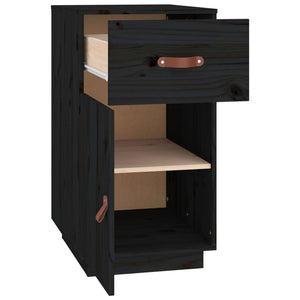 vidaXL Schreibtisch-Schrank Schwarz 40x50x75 cm Massivholz Kiefer