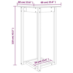 Bartisch 60x60x110 cm Massivholz Kiefer