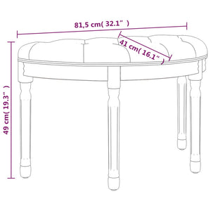 vidaXL Sitzbank Dunkelgrau 81,5x41x49 cm Stoff