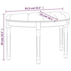 vidaXL Sitzbank Blau 81,5x41x49 cm Samt