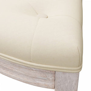 vidaXL Sitzbank Beige 110,5x45x49 cm Leinen