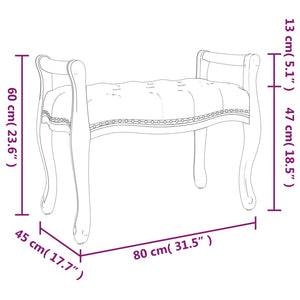 vidaXL Sitzbank Dunkelgrau 80x45x60 cm Samt