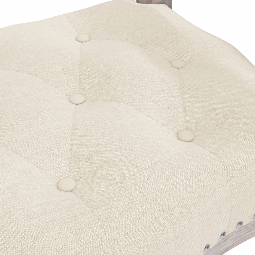 vidaXL Sitzbank Beige 110x45x60 cm Leinen