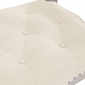 vidaXL Sitzbank Beige 110x45x60 cm Leinen