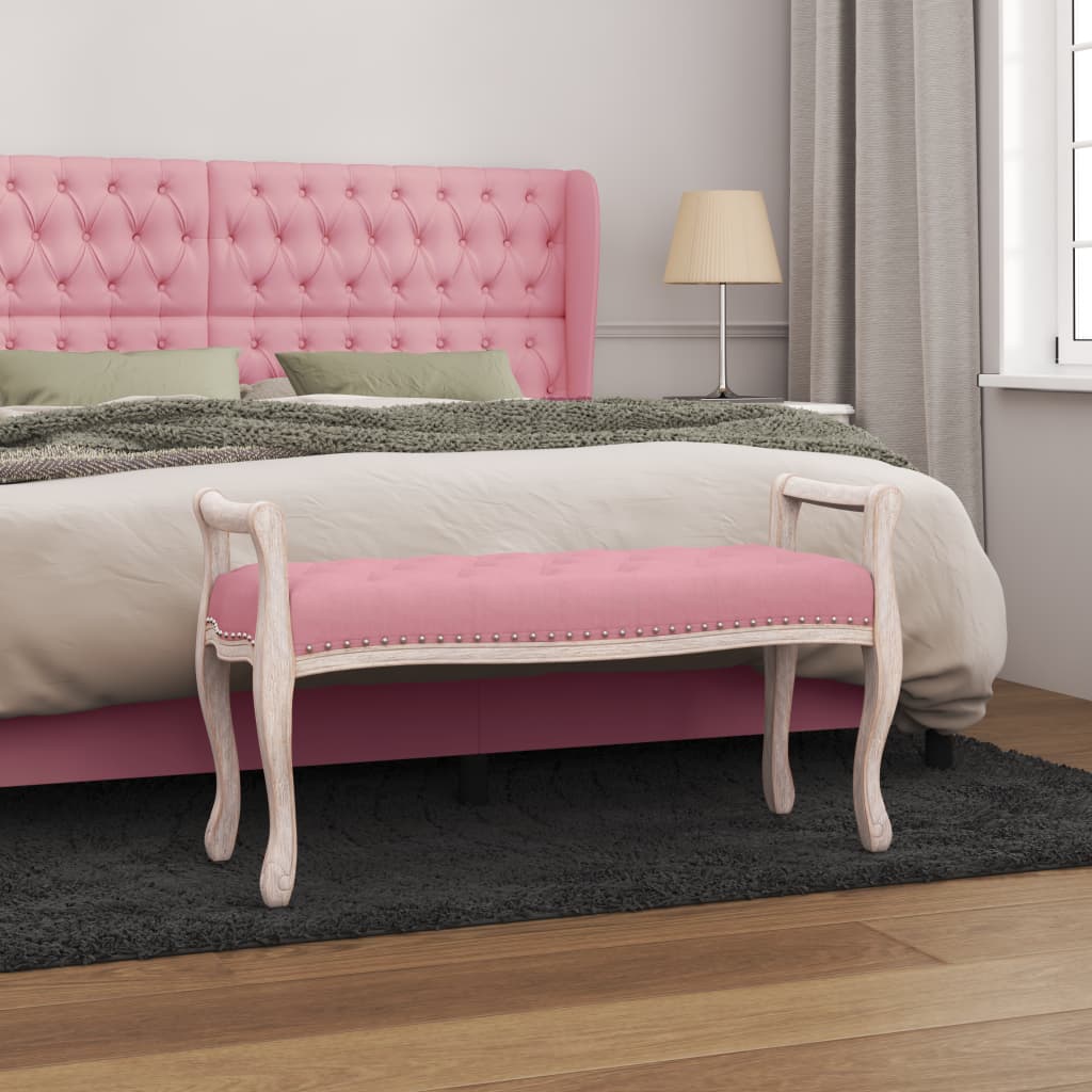 vidaXL Sitzbank Rosa 110x45x60 cm Samt