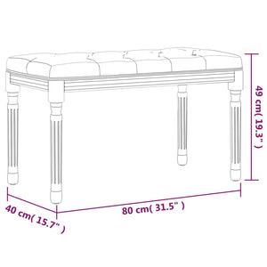 vidaXL Sitzbank Dunkelgrau 80x40x49 cm Samt