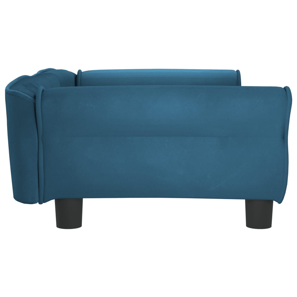 Hundebett Blau 95x55x30 cm Samt Stilecasa