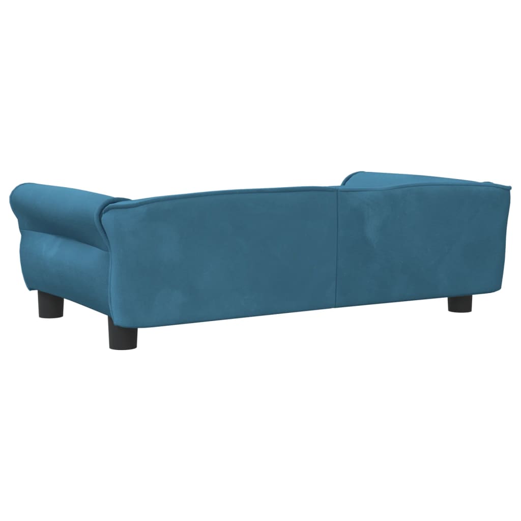 Hundebett Blau 95x55x30 cm Samt Stilecasa