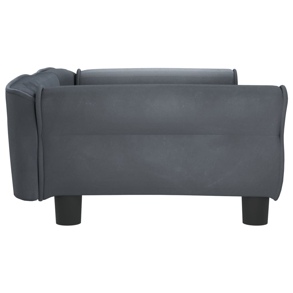 Hundebett Dunkelgrau 95x55x30 cm Samt Stilecasa