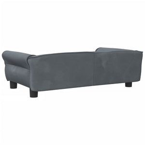 Hundebett Dunkelgrau 95x55x30 cm Samt Stilecasa