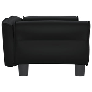 Hundebett Schwarz 70x45x30 cm Kunstleder Stilecasa