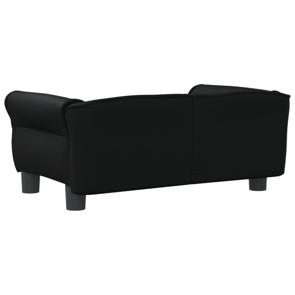 Hundebett Schwarz 70x45x30 cm Kunstleder Stilecasa