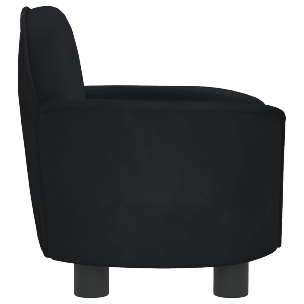 Hundebett Schwarz 66x40x45 cm Samt Stilecasa