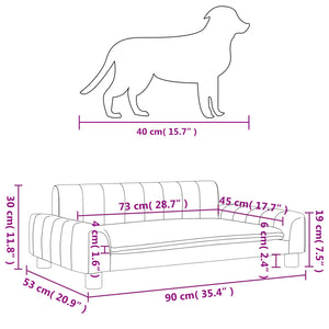 Hundebett Creme 90x53x30 cm Stoff Stilecasa