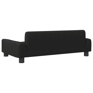 Hundebett Schwarz 90x53x30 cm Kunstleder Stilecasa