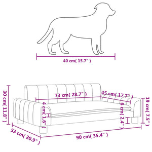 Hundebett Schwarz 90x53x30 cm Kunstleder Stilecasa