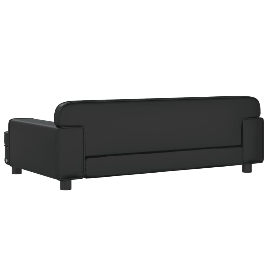 Hundebett Schwarz 90x53x30 cm Kunstleder Stilecasa