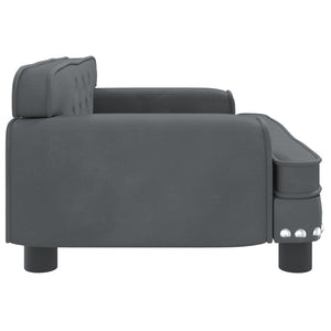 Hundebett Dunkelgrau 70x45x30 cm Samt Stilecasa