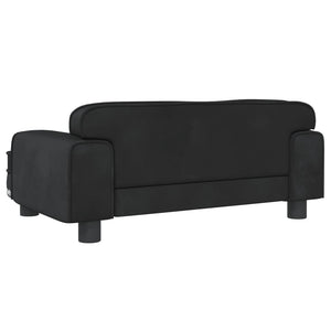 Hundebett Schwarz 70x45x30 cm Samt Stilecasa