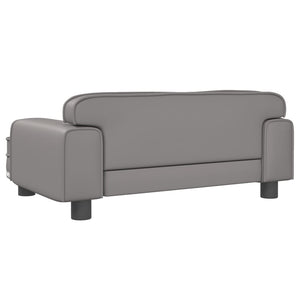 Hundebett Grau 70x45x30 cm Kunstleder Stilecasa