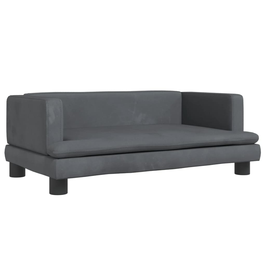 Hundebett Dunkelgrau 80x45x30 cm Samt