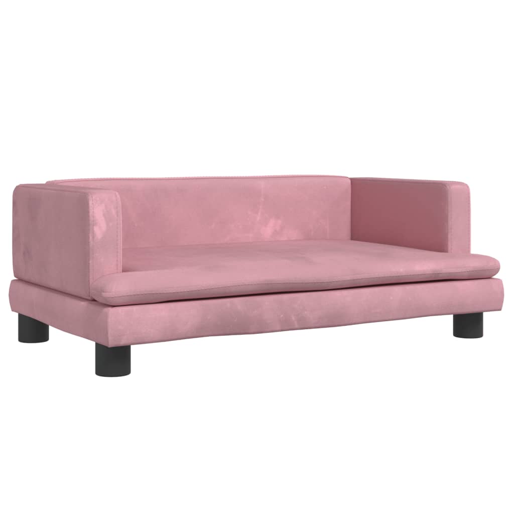 Hundebett Rosa 80x45x30 cm Samt Stilecasa