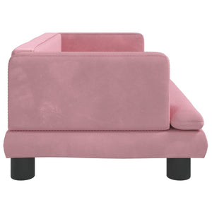 Hundebett Rosa 80x45x30 cm Samt Stilecasa