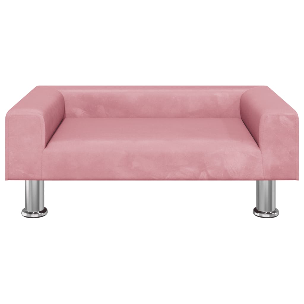 vidaXL Hundebett Rosa 70x45x26,5 cm Samt