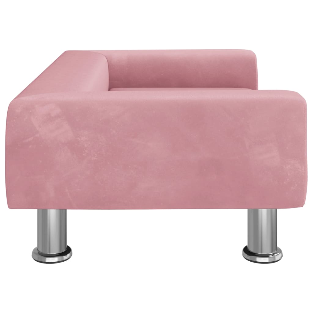 vidaXL Hundebett Rosa 70x45x26,5 cm Samt