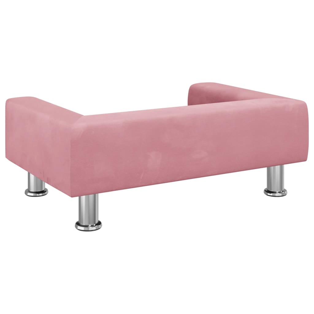 vidaXL Hundebett Rosa 70x45x26,5 cm Samt