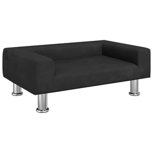 Hundebett Schwarz 70x45x26,5 cm Samt Stilecasa