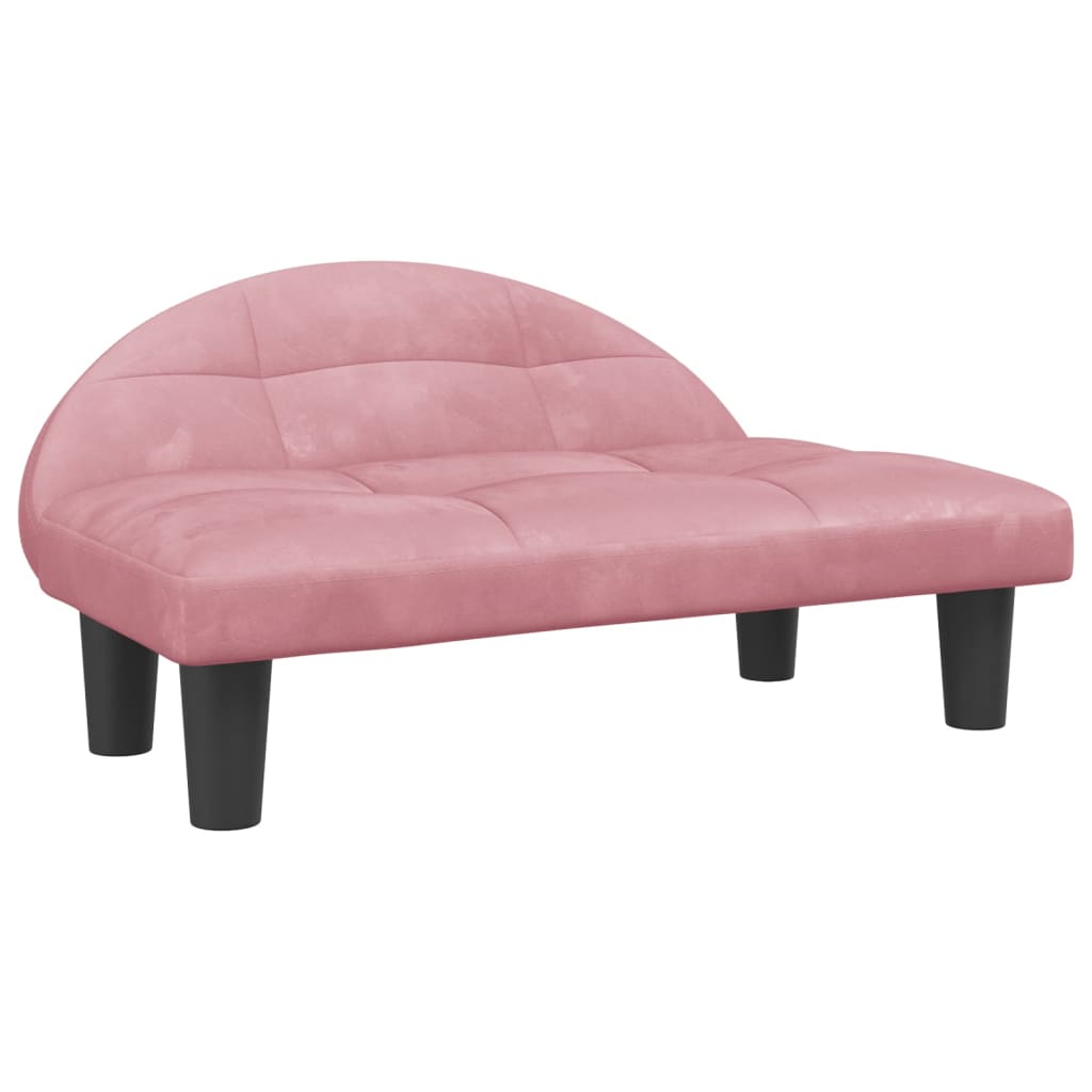 vidaXL Hundebett Rosa 70x52x30 cm Samt