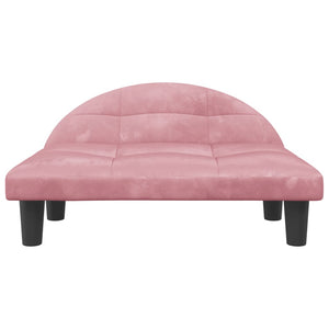 vidaXL Hundebett Rosa 70x52x30 cm Samt