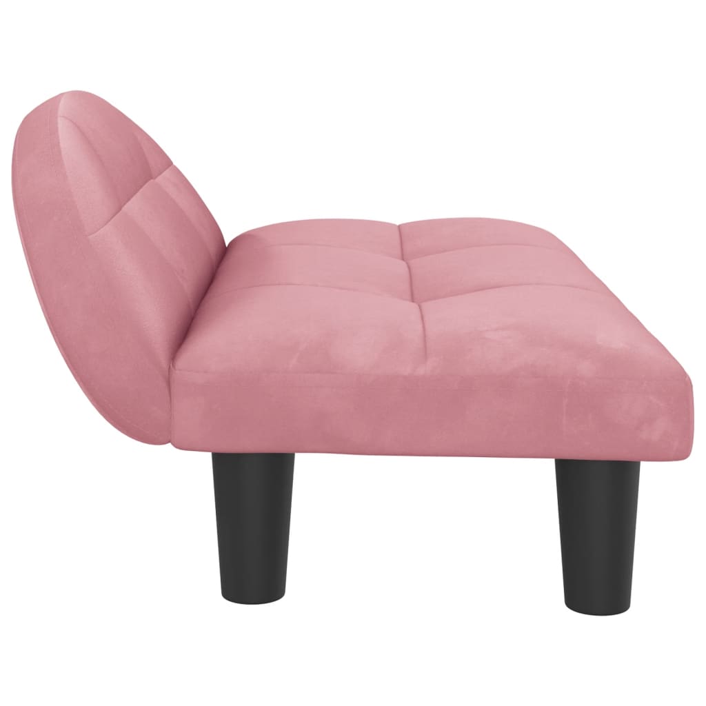 vidaXL Hundebett Rosa 70x52x30 cm Samt