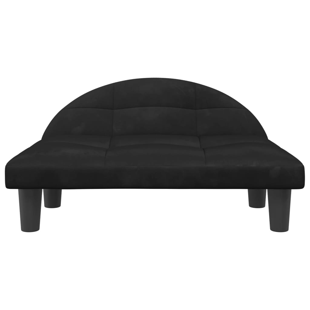 vidaXL Hundebett Schwarz 70x52x30 cm Samt