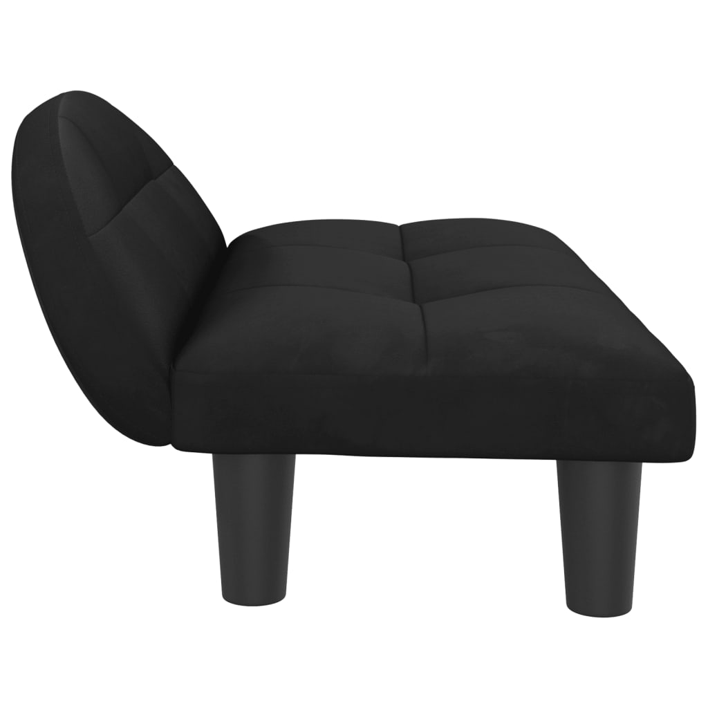 vidaXL Hundebett Schwarz 70x52x30 cm Samt