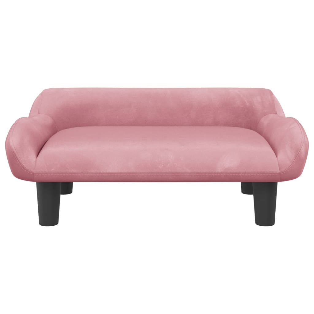 vidaXL Hundebett Rosa 70x40x24 cm Samt