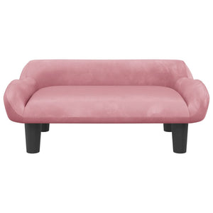 vidaXL Hundebett Rosa 70x40x24 cm Samt