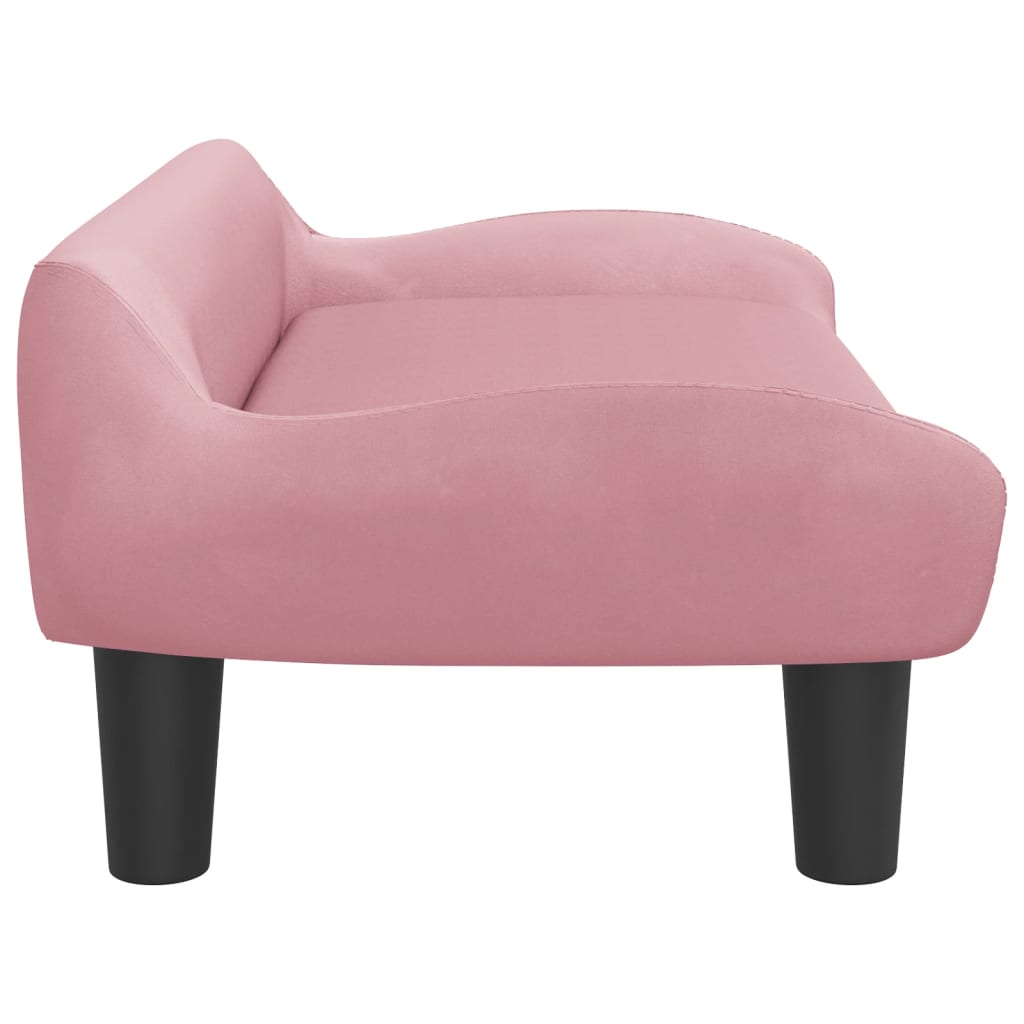 vidaXL Hundebett Rosa 70x40x24 cm Samt