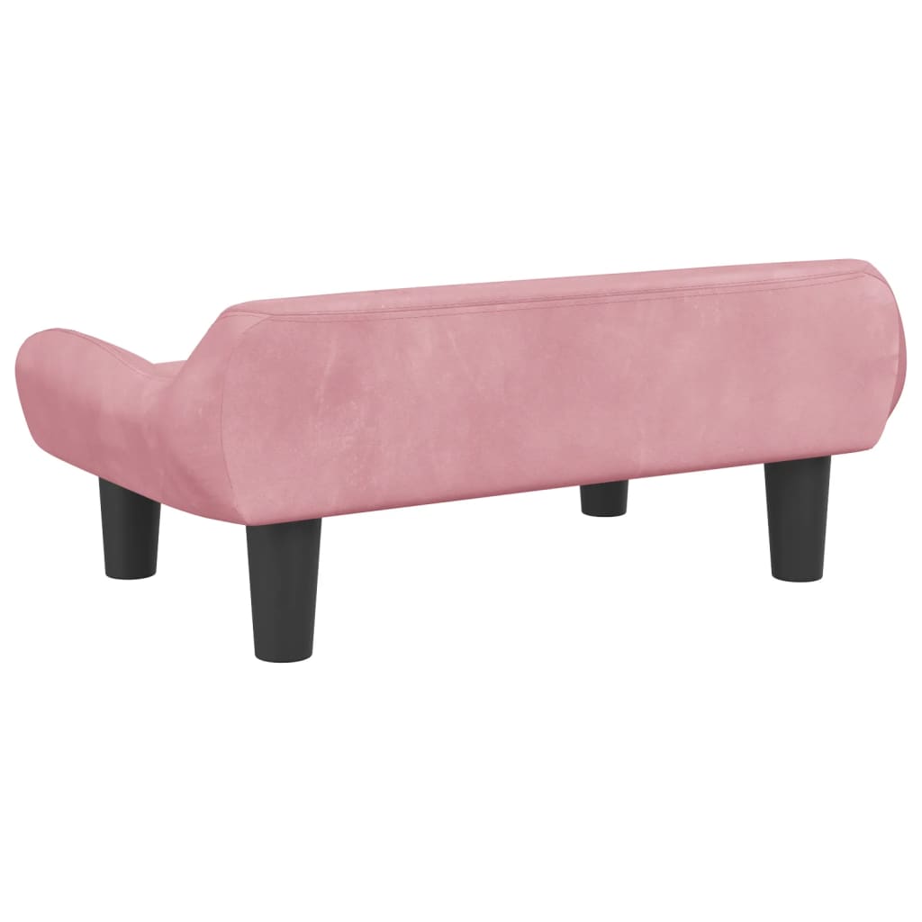 vidaXL Hundebett Rosa 70x40x24 cm Samt