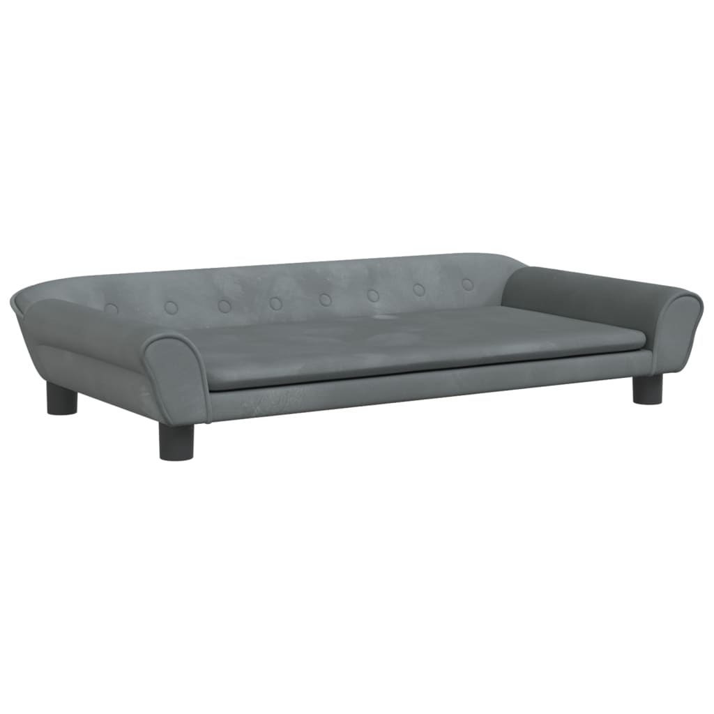 Hundebett Dunkelgrau 100x50x21 cm Samt Stilecasa