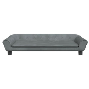 Hundebett Dunkelgrau 100x50x21 cm Samt Stilecasa