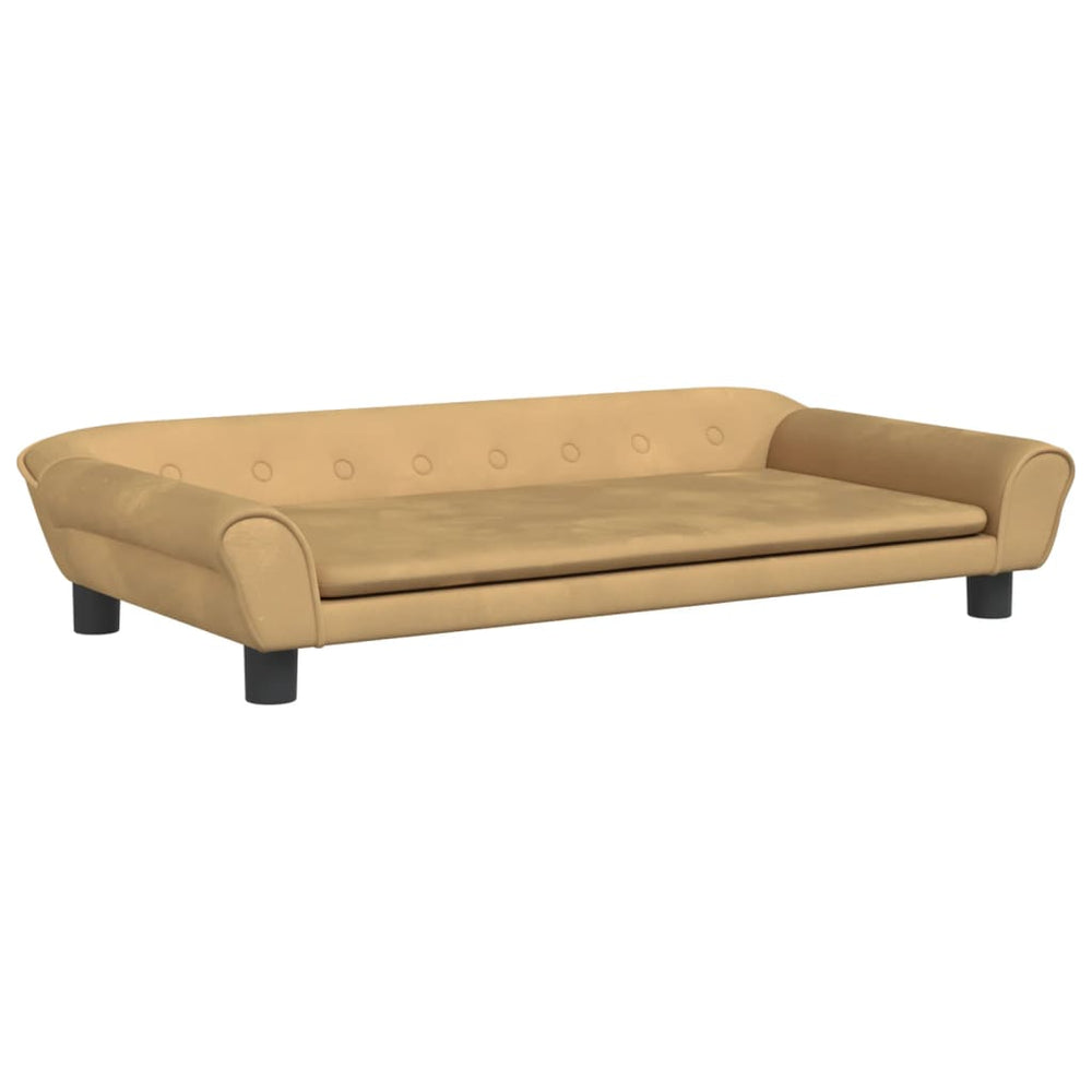 Hundebett Braun 100x50x21 cm Samt Stilecasa