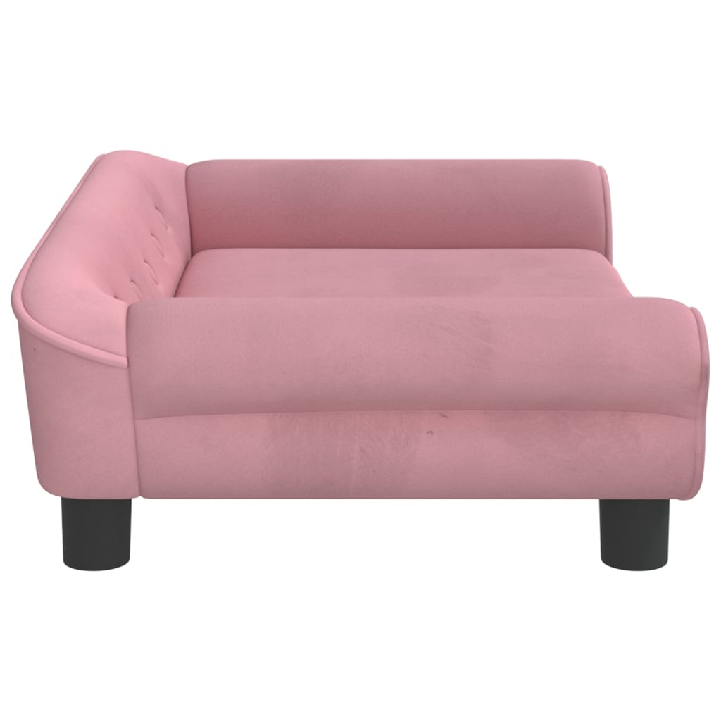 vidaXL Hundebett Rosa 70x48x22 cm Samt