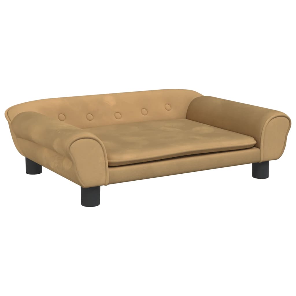 vidaXL Hundebett Braun 70x48x22 cm Samt